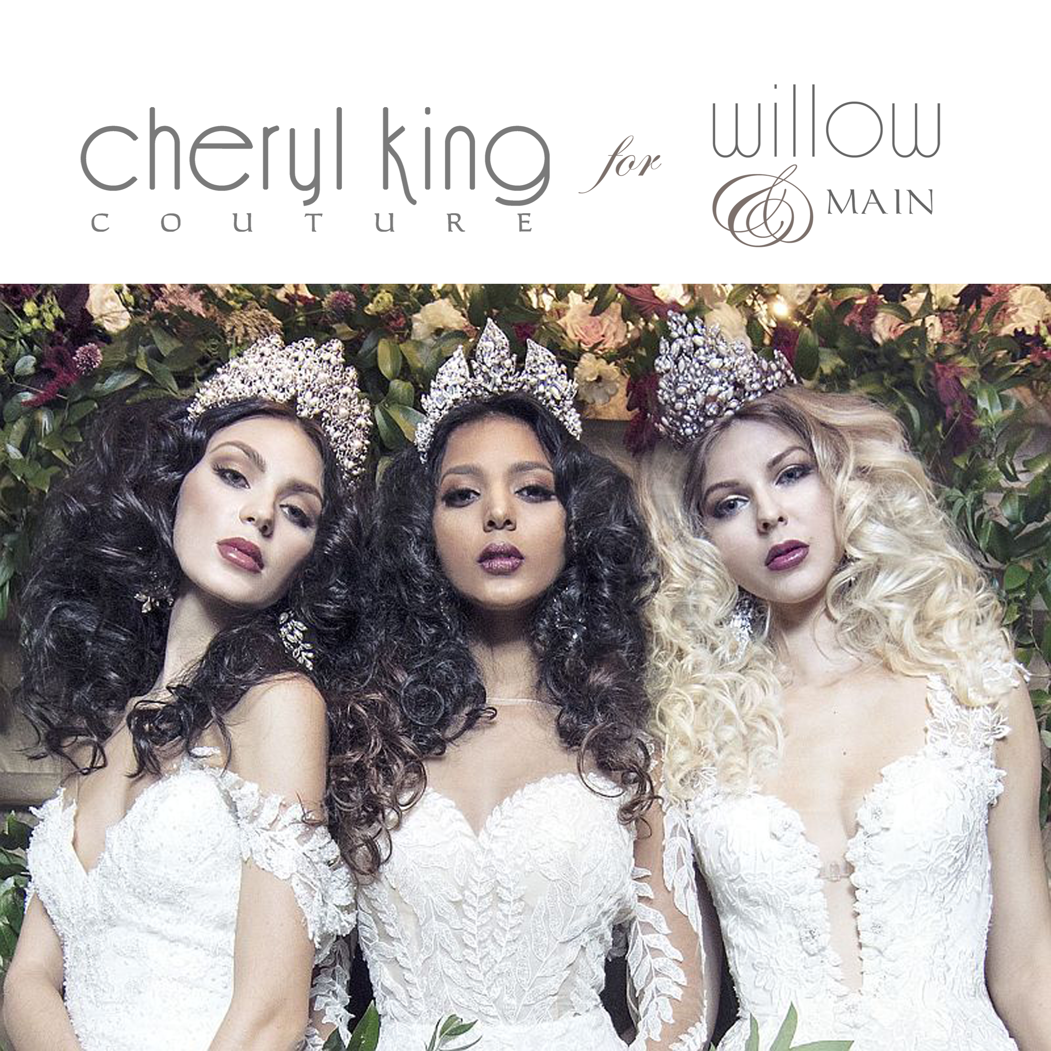 Designer Bridal Accessories by Cheryl King Couture were chosen by Yumi Katsura Couture for their campaign